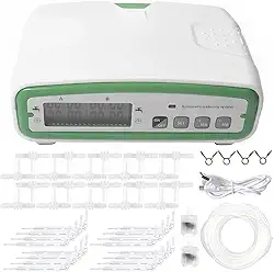 Kit de irrigação por gotejamento automático, sistema de irrigação automática com visor LCD, kit de temporizador de água programável digital de 30 dias, dispositivo de irrigação de plantas