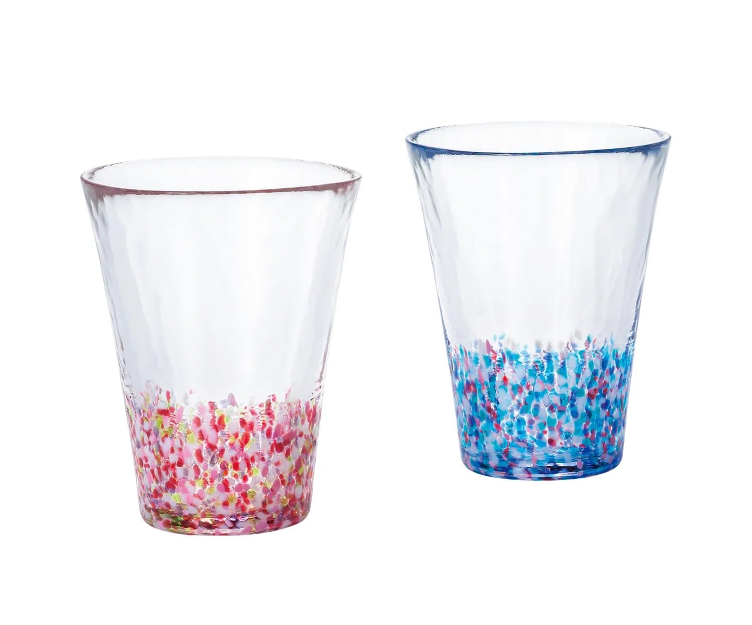 Aderia Tsugaru Vidro Japan Colors Tumbler Pair 10.1oz Glass Gift Box Japan