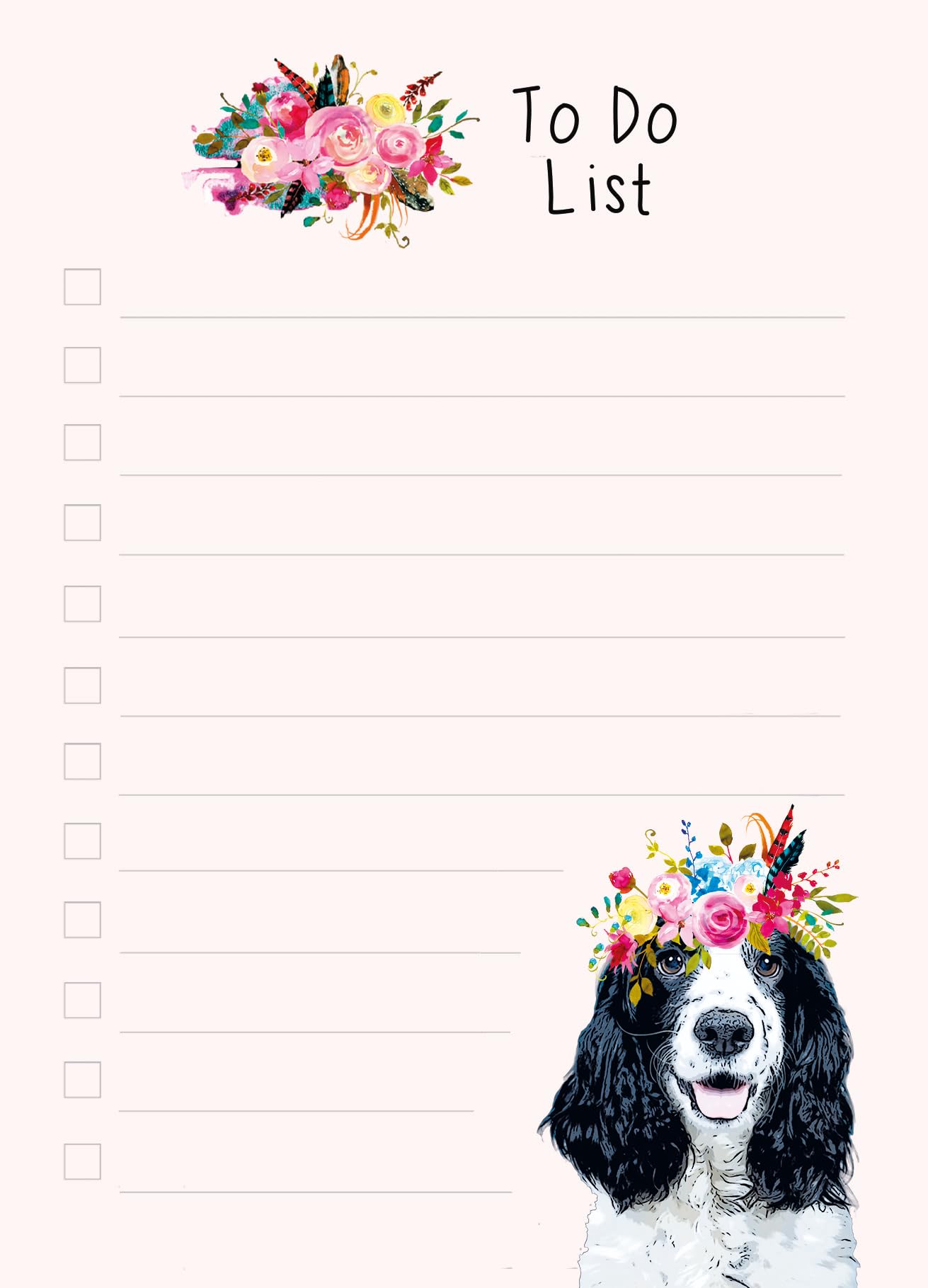 Curled Up Cocker Spaniel To Do List Notepad, A6 50 Tear Off Pages, Cocker Spaniel Gifts, Notes Organiser - Image 4