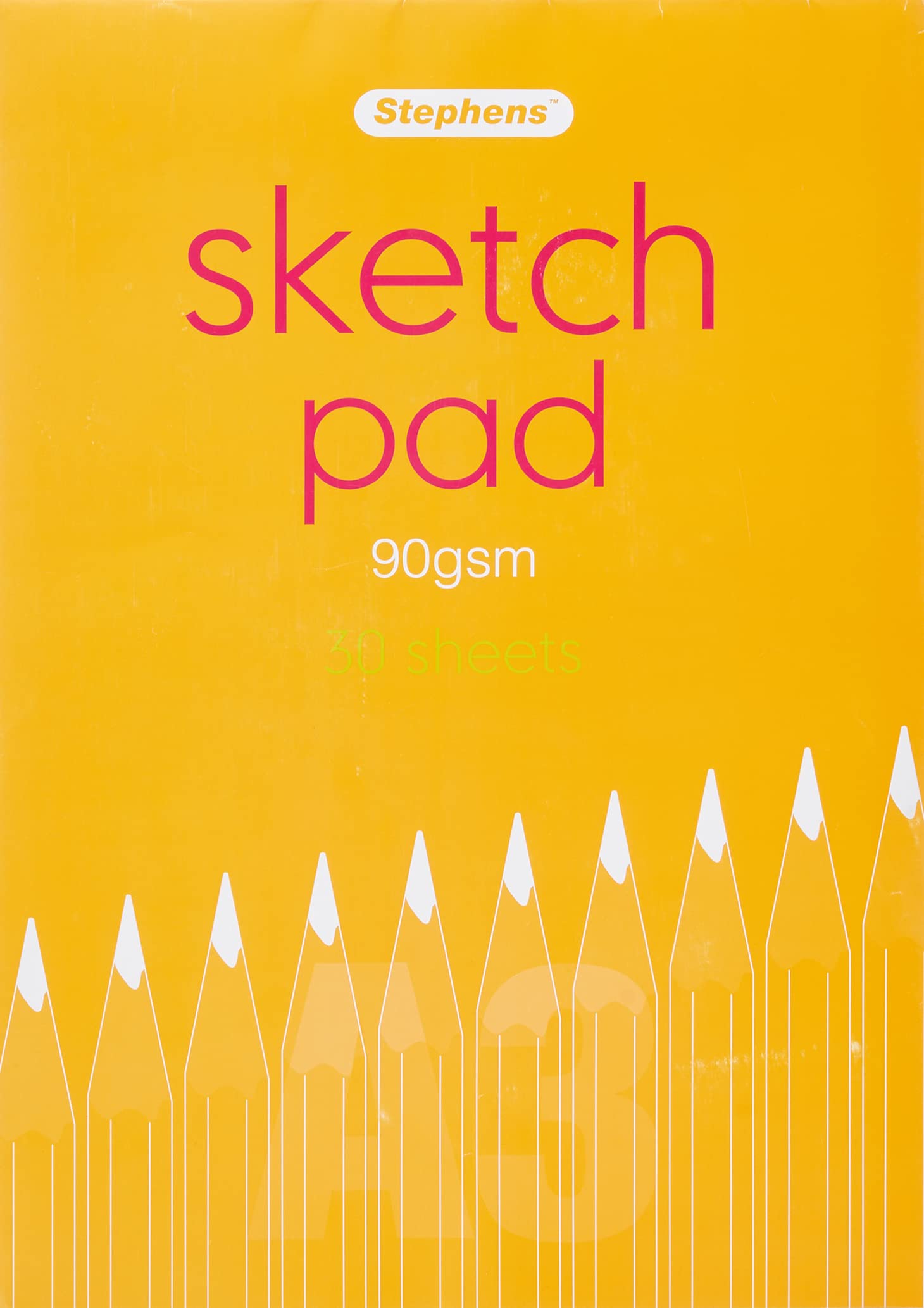 Stephens Sketch Pad (RS544852), A3, Gum Bound, 90GSM, 30 White Sheets, For Home, School, Professional Artists, College, Technical Drawing, Sketching, Amateurs, Arts And Crafts