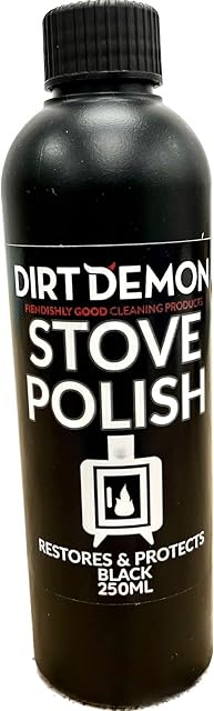 dirt demon 1x 250ml Black Stove Polish for Wood Burners, Fire surrounds, Grates, Free Shipping
