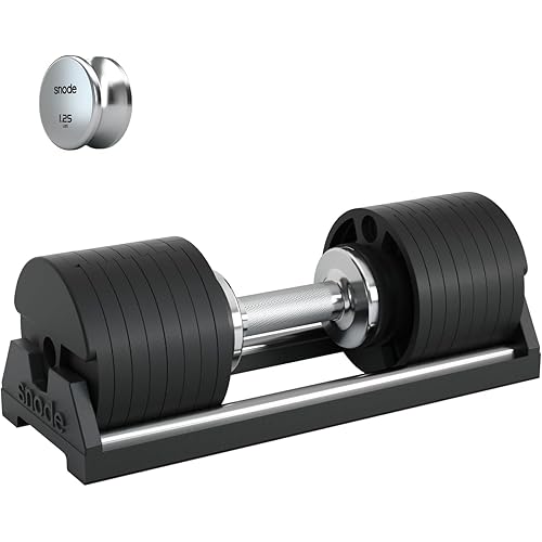 SNODE AD80 Drop Proof 80 lbs Adjustable Dumbbell Set -Adjustable Weights with Cast Iron Plates and Cradle, Knurled Handle, Fast Adjust, Compact Home Gym Equipment for Bench & Press