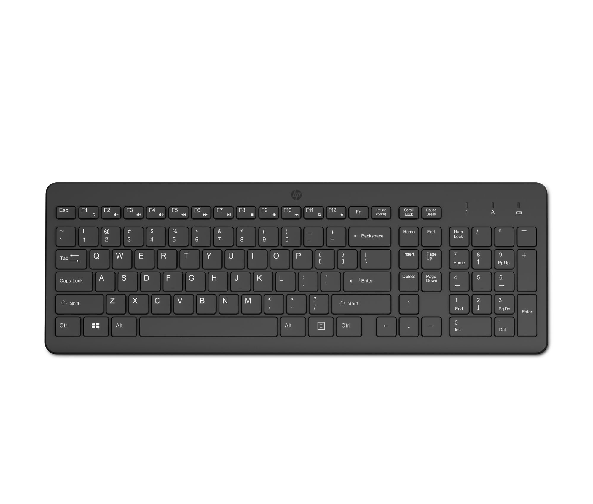 HP 220 Teclado Inalámbrico QWERTY Español - (Puerto USB Type-A, Bateria de hasta 16 Meses de Duración,12 Combinaciones Accesos Directos, Windows), Color Negro