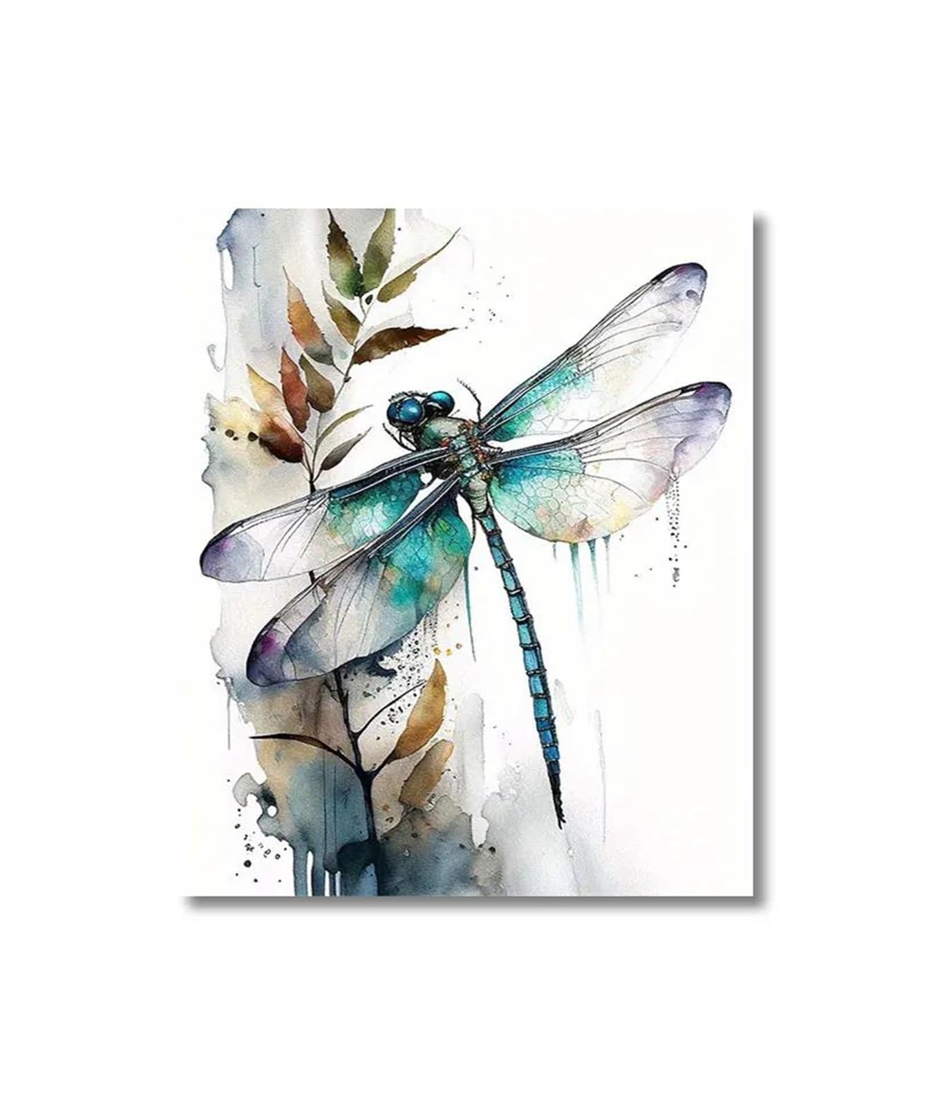 Affiches et impressions de libellule, peinture sur toile moderne pour deco murale