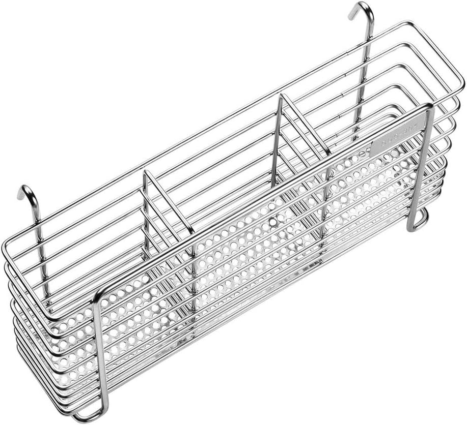 KESOL Stainless Steel Large Rotating Utensil Holder with Removable Divider, 360° Rotating Countertop Utensil Caddy Organizer