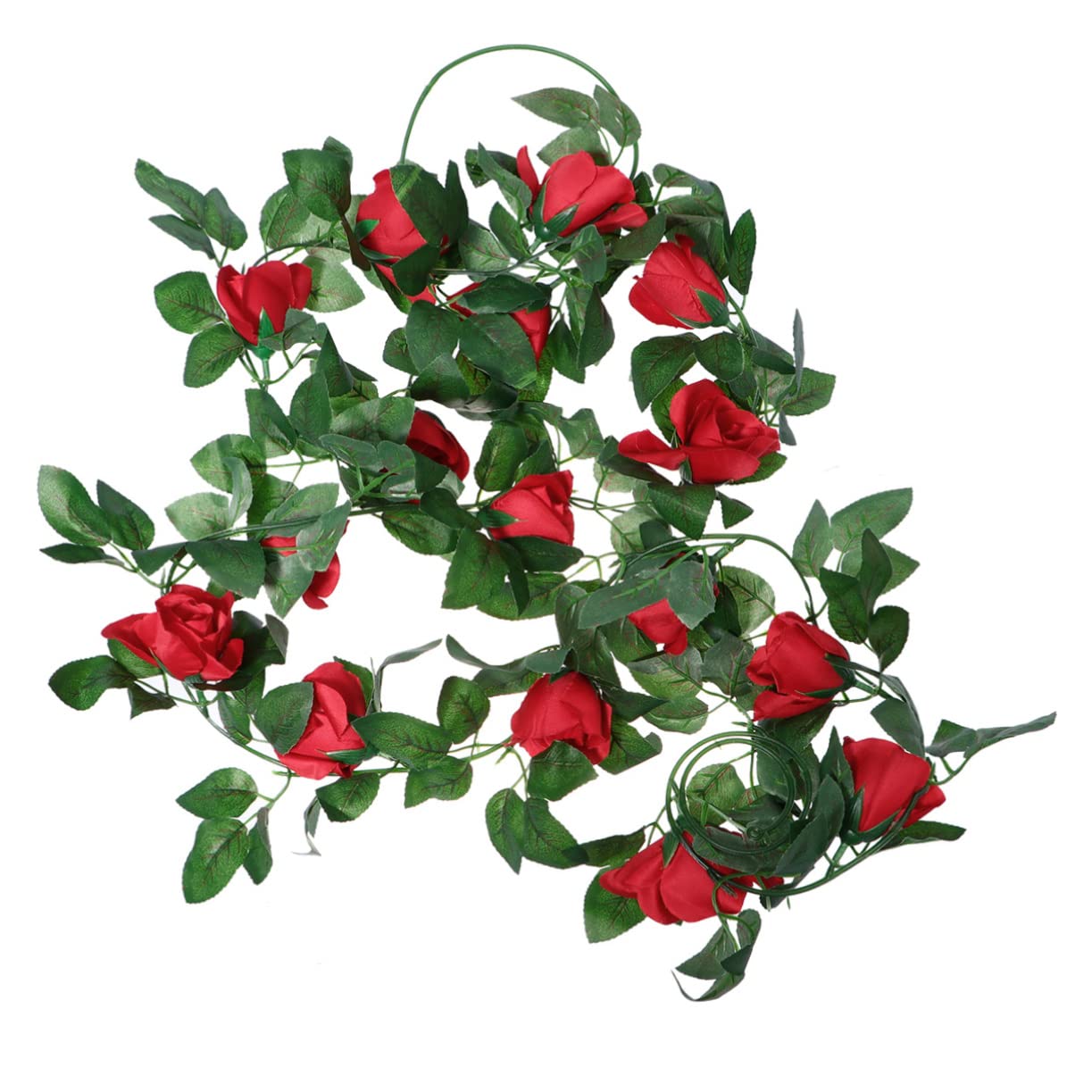IMIKEYA 6stücke Kunstrosen Ranken Dekorative Kunstblumen Für Hochzeiten Partys Und Zuhause Rote Imitation Rosenranken Für Und Türdekoration Indoor Und Outdoor Einsatz