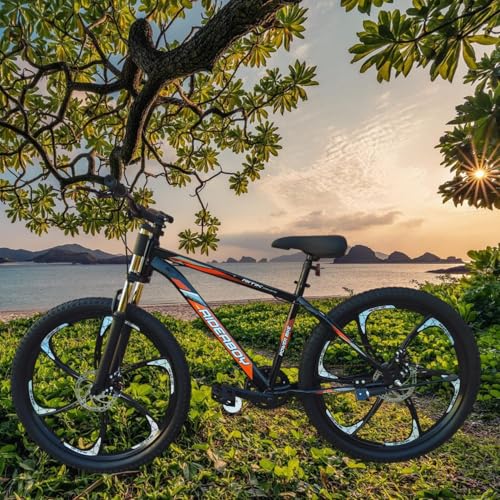 Image of RIDERBOY 26 Inch Mountain Cycle, Single Speed, Black, Steel Frame, Wire Brakes, for Boys & Girls 13+ Years