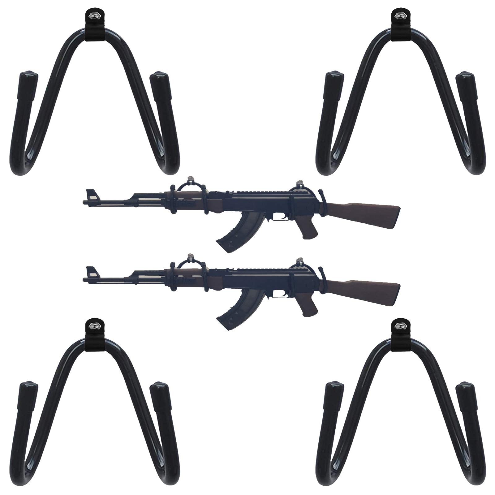 Pmsanzay Shortgun Wall Rack Rifle Wall Hanger - Hold up to 50 lbs - No Gun No Rifle - W Style