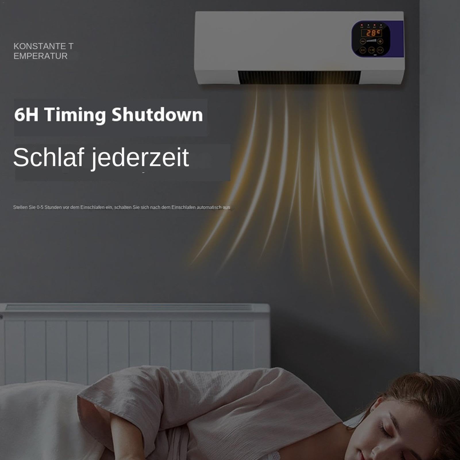 MLqkpwy Climatizzatore da Parete 2 in 1 Freddo e Termico con Timer, Aria Condizionata a Basso Consumo Energetico