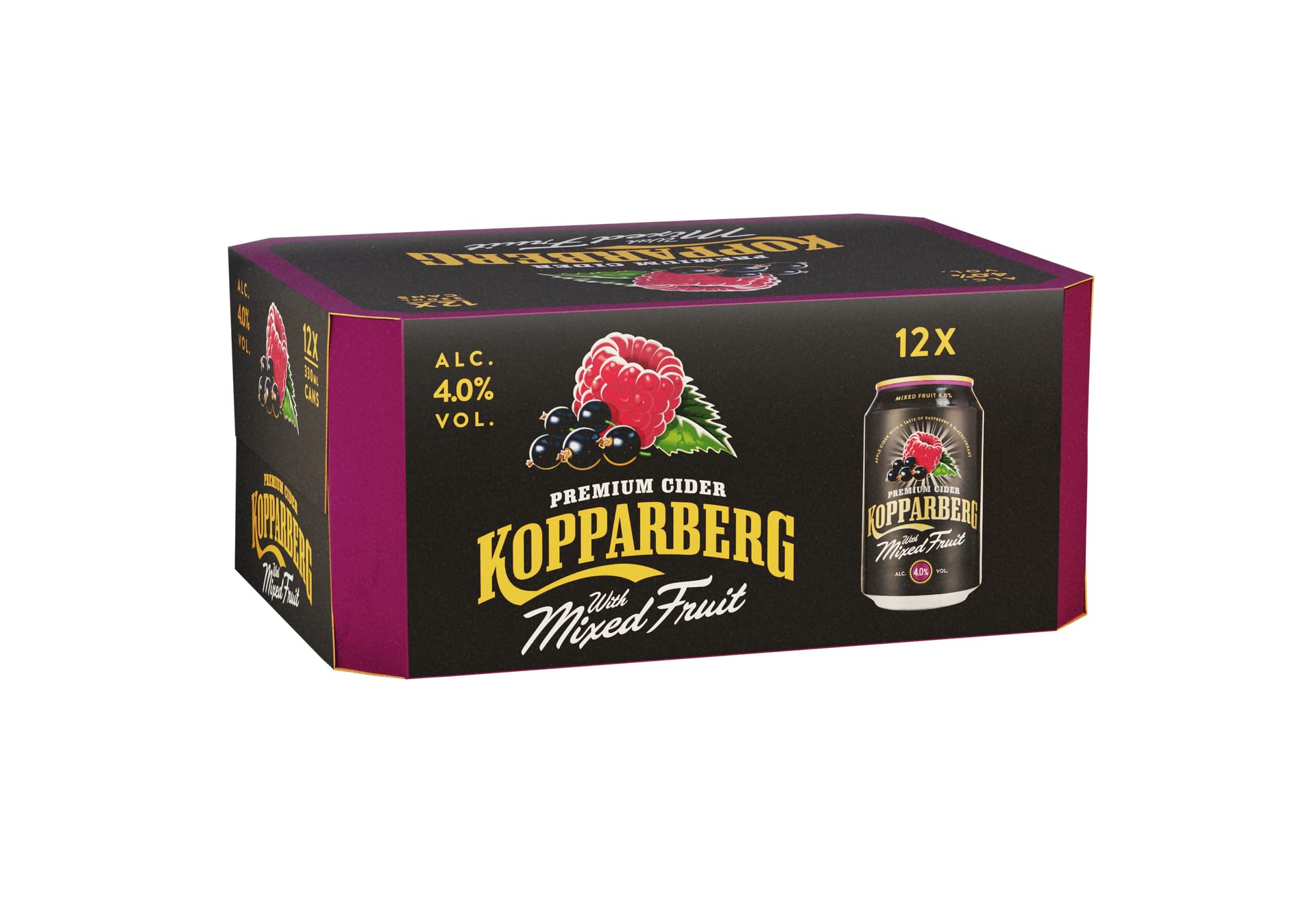 Kopparberg Premium Mixed Fruit Cider, 12 x 330ml cans
