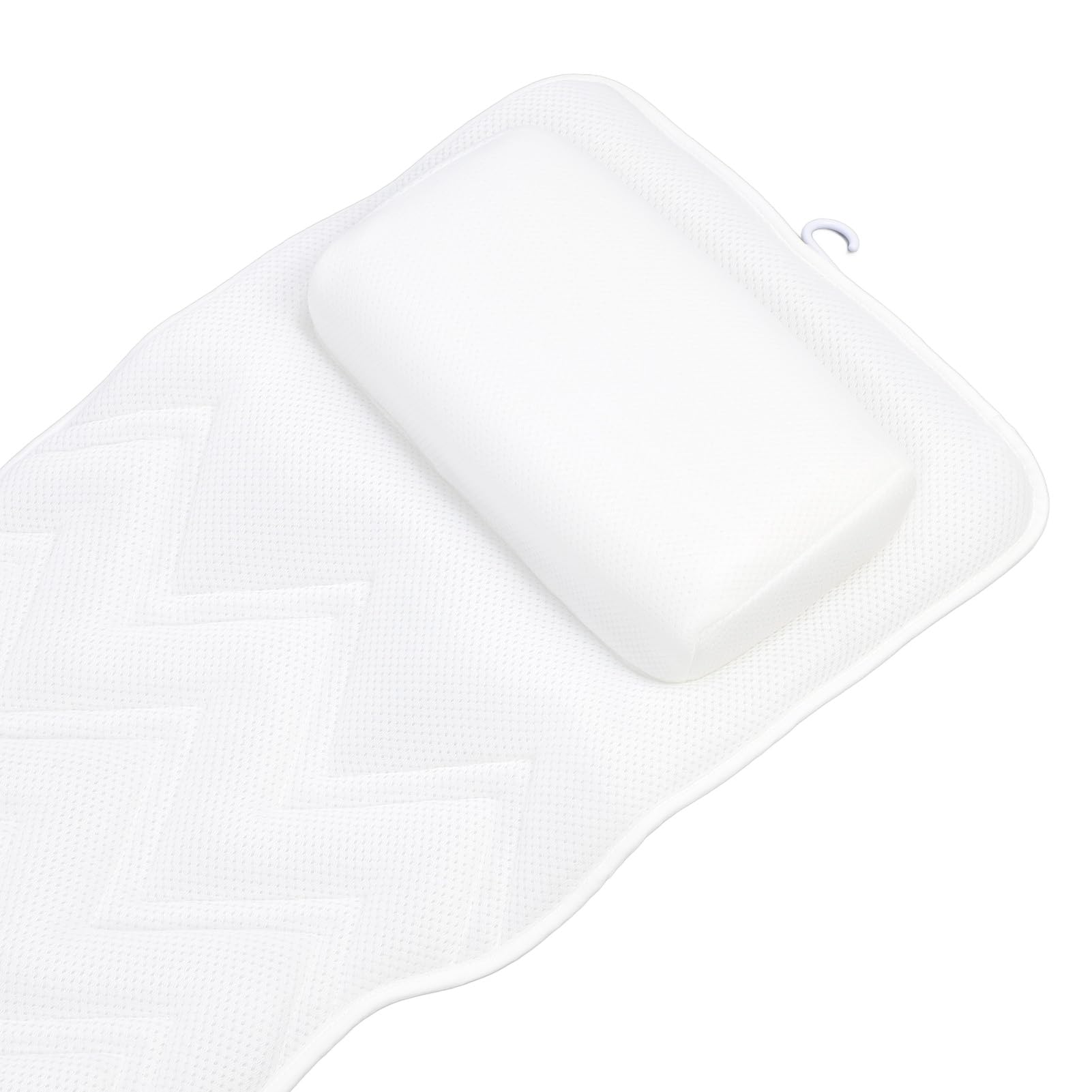 Almohada de Baño de Poliéster de Cuerpo Completo, Cojín para Colchón con Malla Transpirable 5D, 13 Ventosas Antideslizantes para Bañera