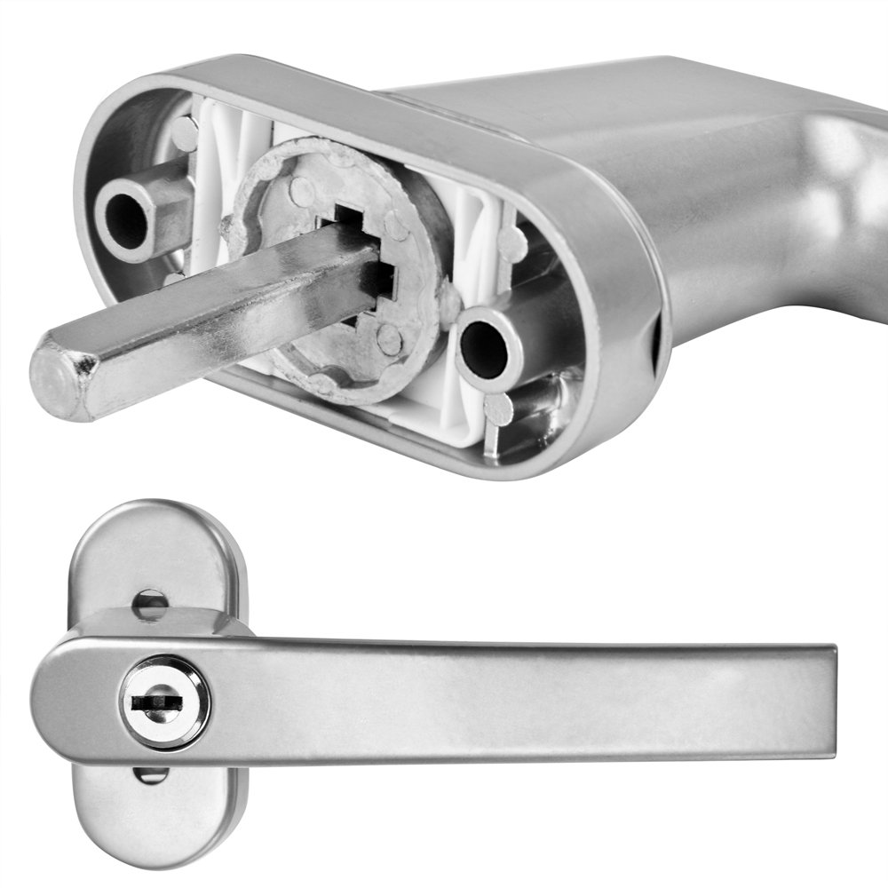 Maniglie Per Finestra Con Serratura A Chiave - 4 Pezzi Grigi, Per Balcone E Porte, Sicurezza Extra - Foto 10