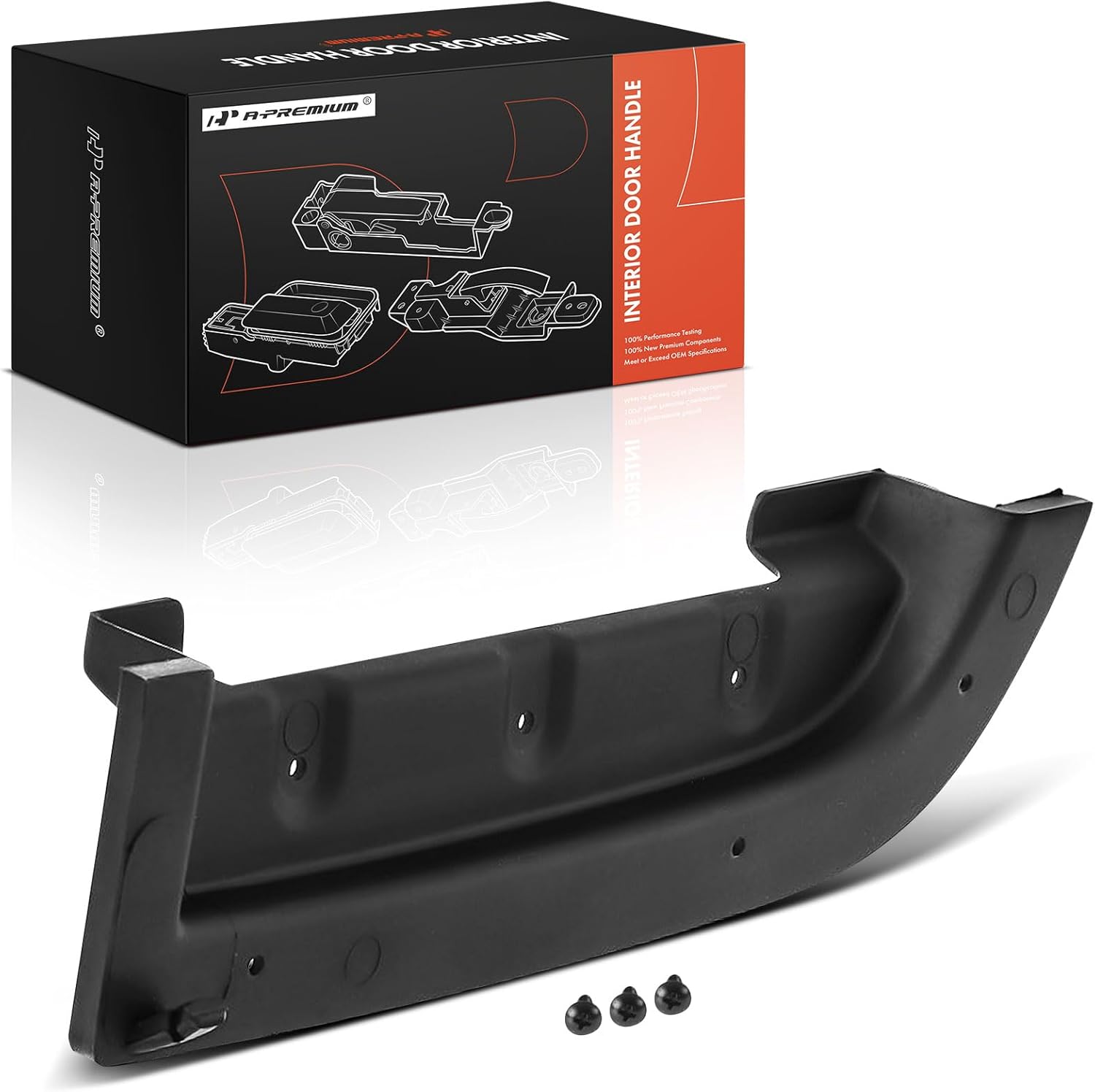 A-Premium Front Left Driver Side Door Armrest Compatible with Lincoln Town Car 2003 2004 2005 2006 2007, Black, Replace# 3W1Z5424141AAE