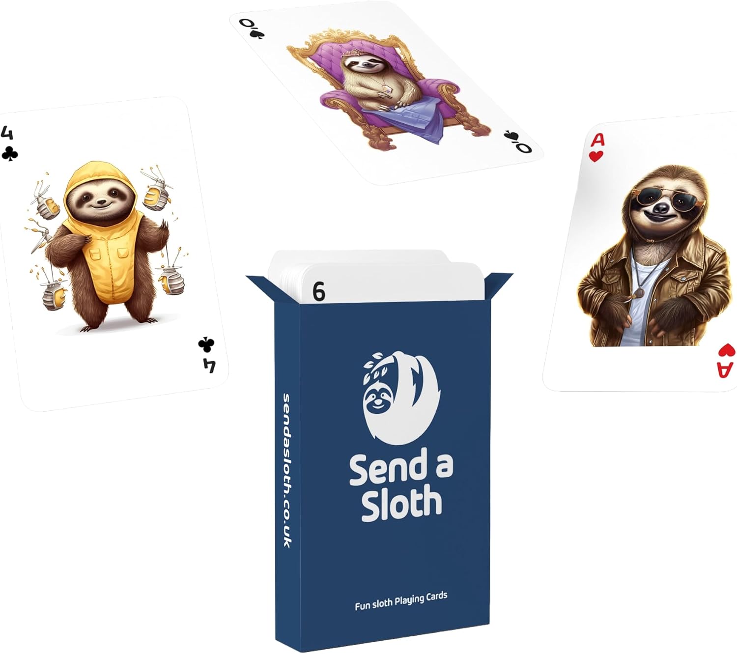 Sloth Playing Cards: A Delightful and Fun Set with Adorable Sloth Designs - The Perfect Present for Women, Men, Kids - Unique Sloth-Themed Card Set Hours of Entertainment and Joy