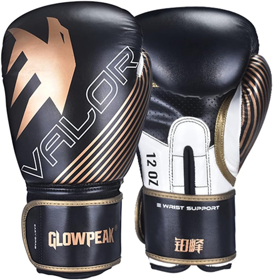 Boxing Gloves Boxing Training Gloves for Men Women Kids Pro MMA Kickboxing Fight Sparring Punching Bag Gloves Wrist Protection Breathable Black 10oz (Black 10oz)