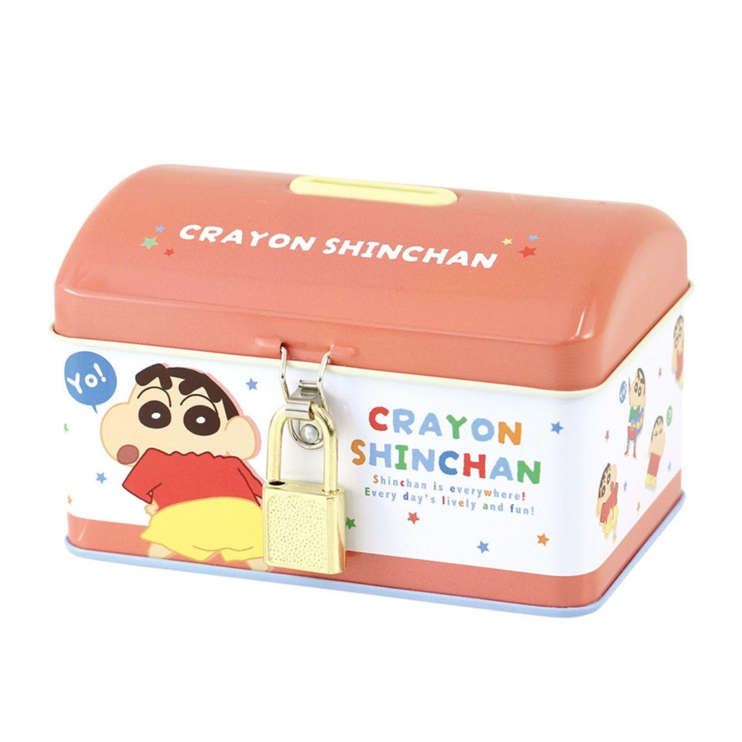 クレヨンしんちゃん　でっかい貯金箱 Amazon | クレヨンしんちゃんカギ付き缶バンク しんちゃんワールド