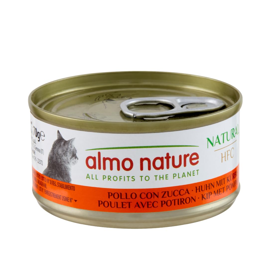 almo nature HFC Natural Aliments Humides pour Chats – Recettes Assorties au Poulet – 70g, Lot de 6