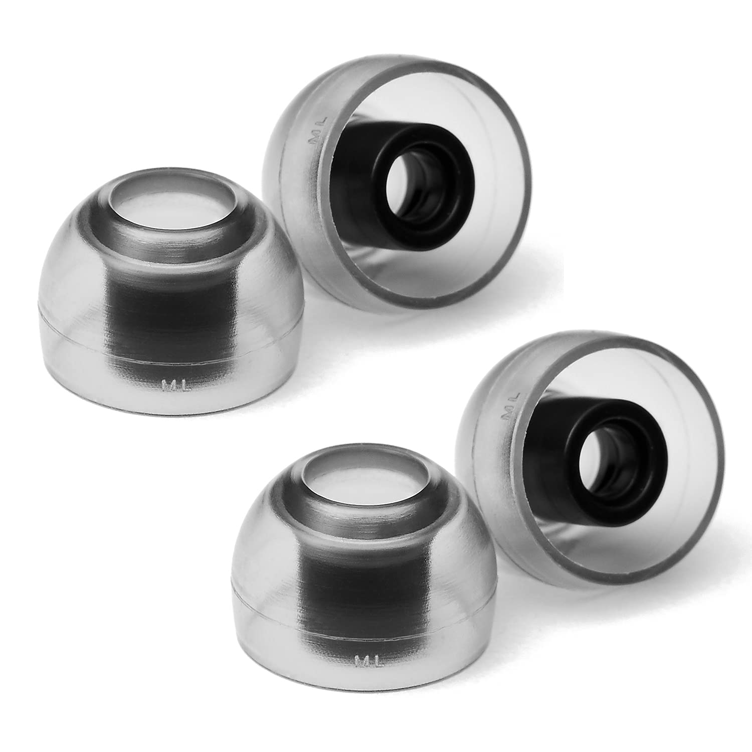 AZLA SednaEarfit Crystal Standard (ML) - Earbud Tips for Wireless Headphones - Noise Canceling Earbuds Replacement Tips - Eartips Compatible with