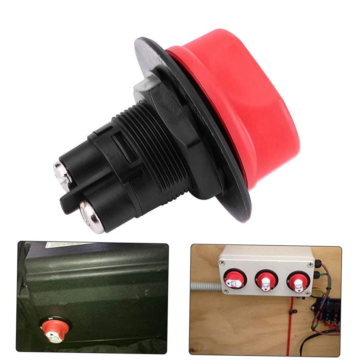 Anneome Auto Battery Disconnect Switch Heavy Duty Isolator Switch for Motorcycles Car Boats Utv