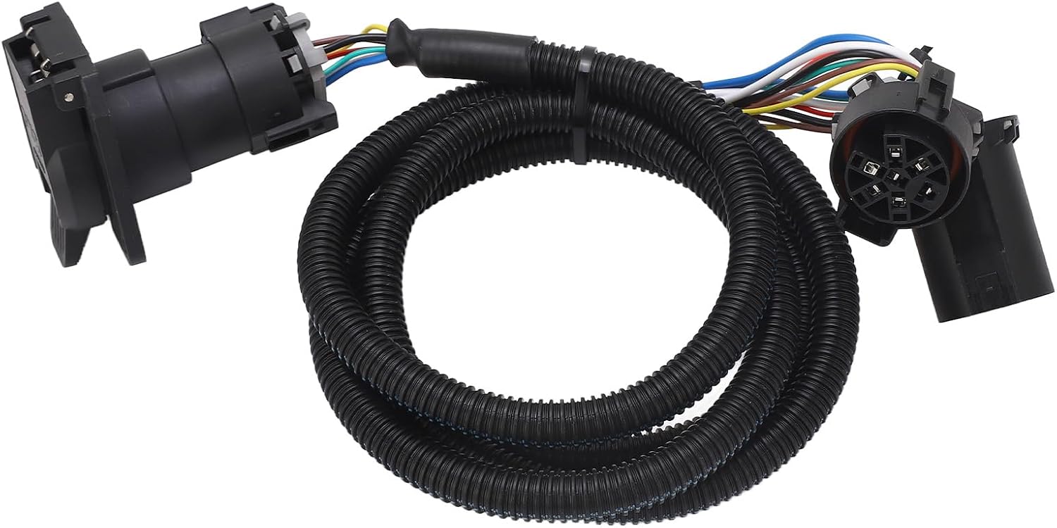 GOTOTOP 7Pin in Bed Trailer Wiring Harness, ABS Plastic, Easy Installation for F-450 F-550 Super Duty 2017-2022