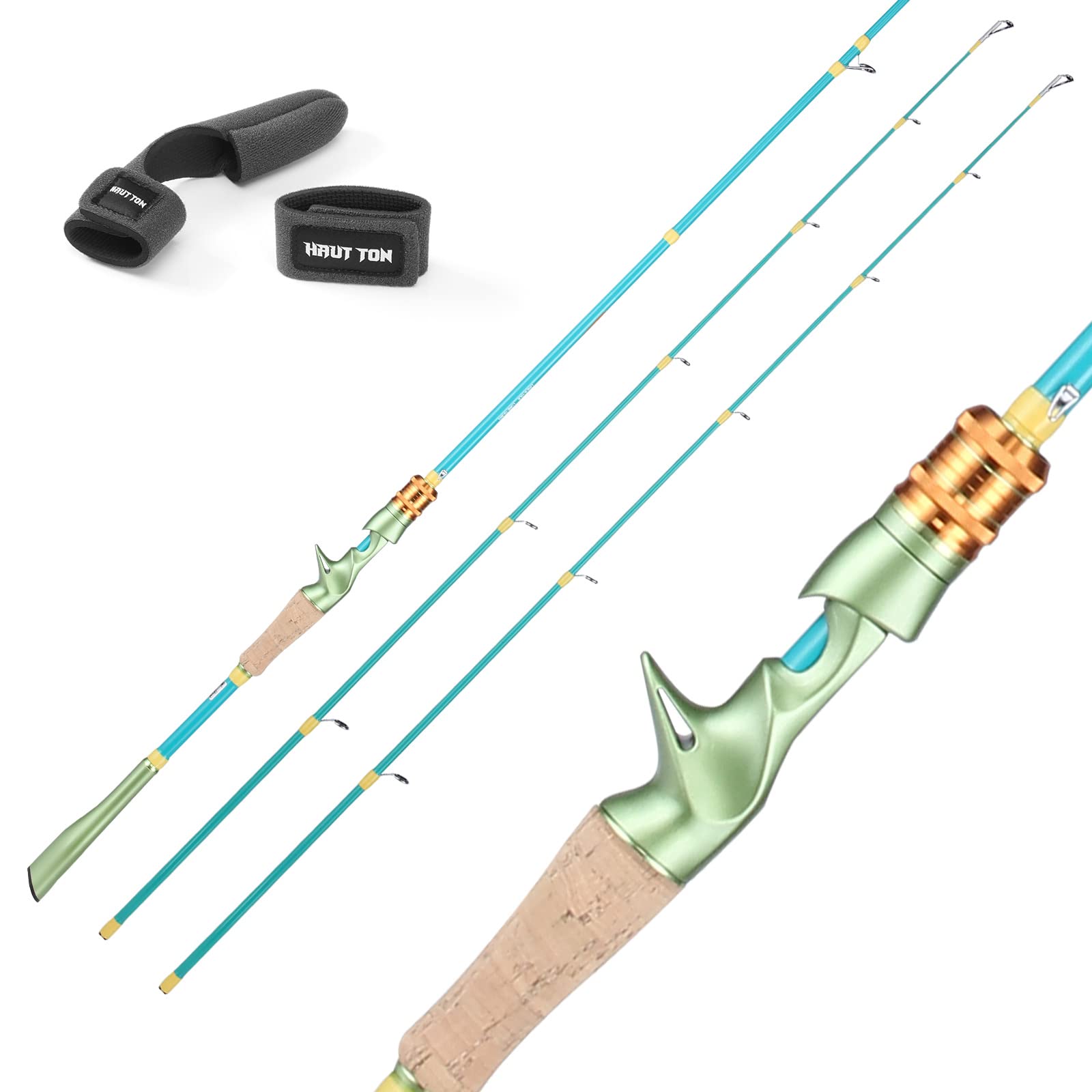 HAUT TON Macaroon Spinning Rod & Casting Fishing Rods,24Ton IM6 Graphite Carbon Fiber Baitcaster Rod,Twin-Tip Fishing Pole