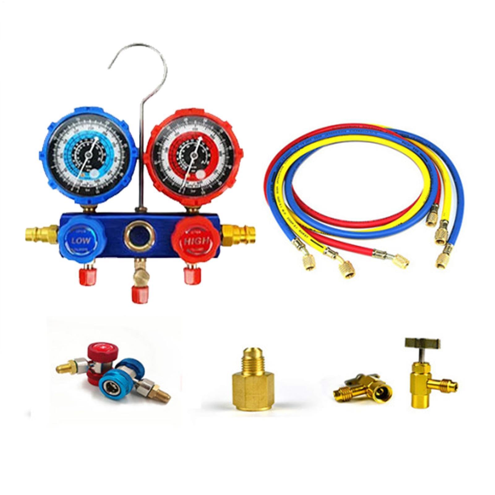 Manomètre HVAC - Kit Collecteur Climatisation Recharge Frigorifique AC