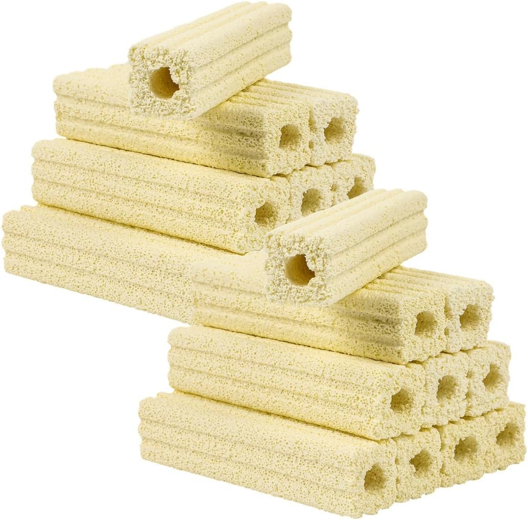 20 Pcs Large Aquarium Bio Media Blocks, 6.3 Inches Ceramic Fish Tank Bio Media for Koi Pond, Aquarium Filter Media with Tiny Holes, Top Filters, Sump Tank, Canister Filter