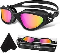Vista 13 de WIN.MAX - Goggles de natación polarizados, antivaho, antirrayos ultravioleta, sin filtraciones y con visión clara para hombres, mujeres, adultos