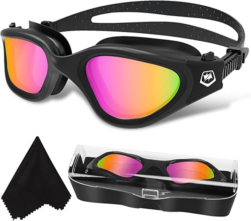 Miniatura 13 de WIN.MAX - Goggles de natación polarizados, antivaho, antirrayos ultravioleta, sin filtraciones y con visión clara para hombres, mujeres, adultos