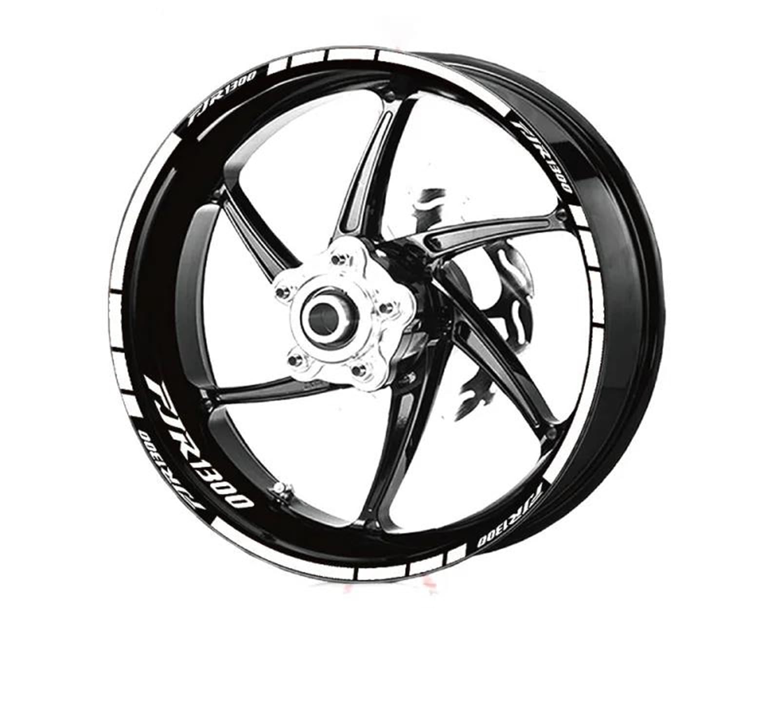 Jganrf White For Fjr1300 Fjr1300 Fjr 1300 Motorcycle Wheel Rim Stickers Stripes Reflective Waterproof Tire Front Rear Decal