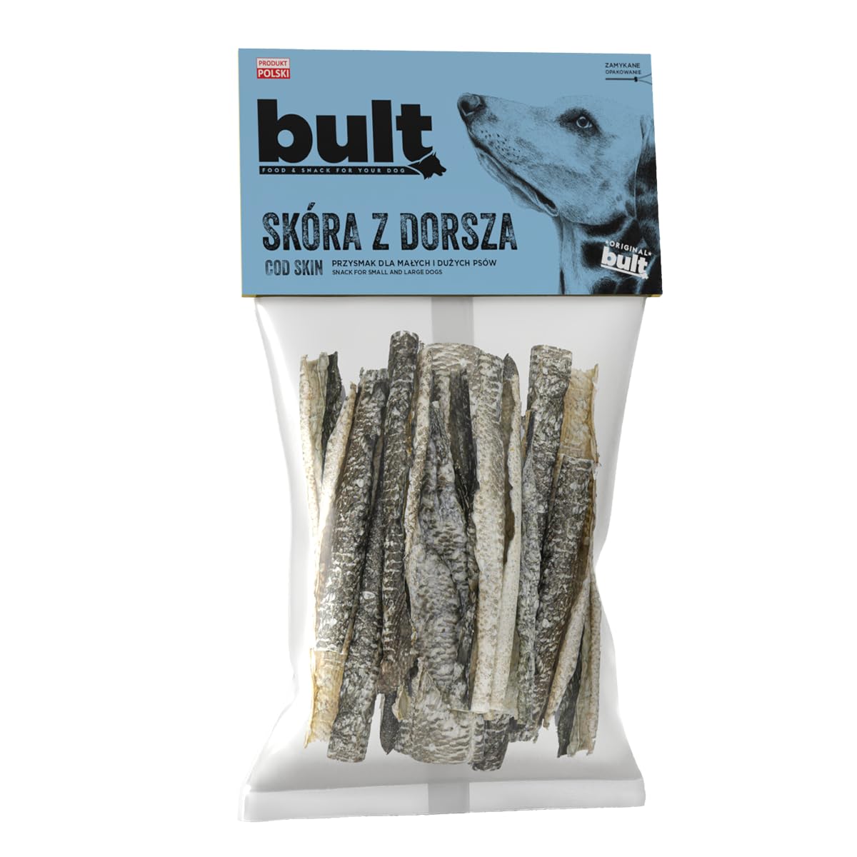 BULT Golosinas para perros, piel de bacalao, 50 g