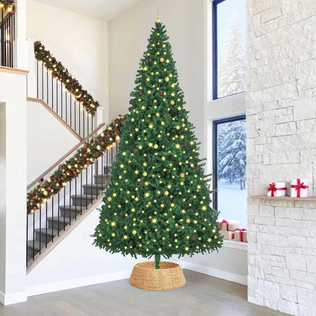 Collier de Sapin de Noël Marron 90 x 90 x 28 cm Jacinthe d'eau,Jupes de Sapin de Noël,3kg-42020158