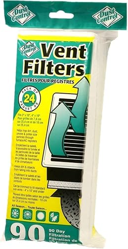 Miniatura 2 de Filtros de ventilación para control de polvo, paquete de 24 filtros de ventilación (4 x 10 pulgadas)