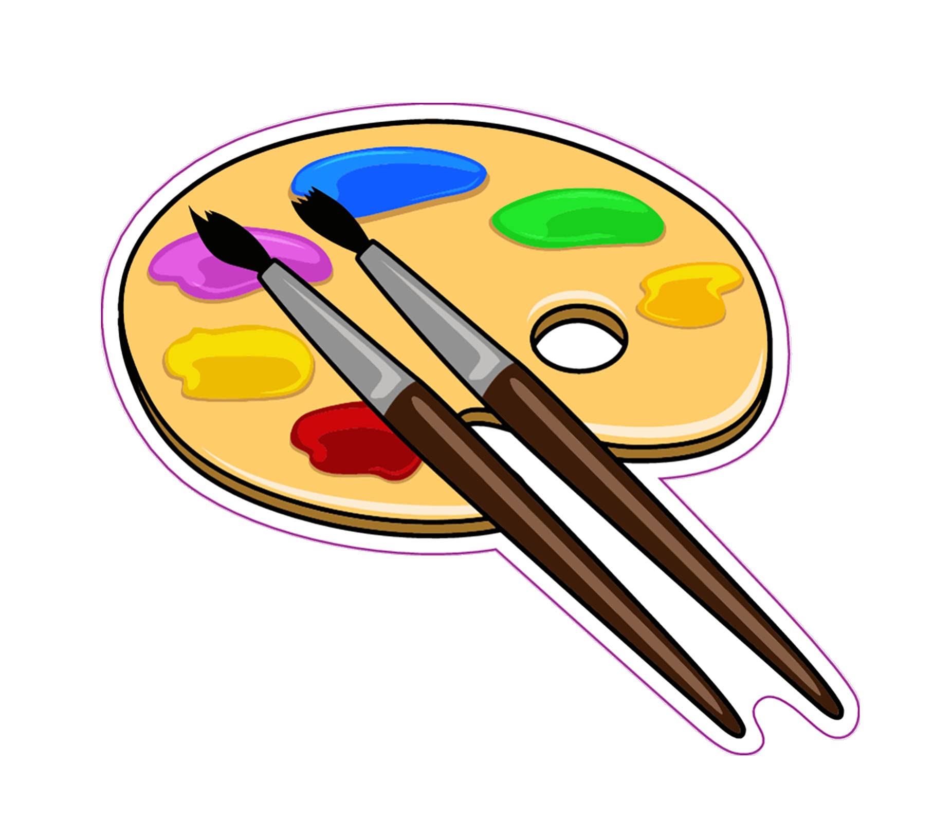 Autocollant palette de peinture en vinyle pour personnaliser votre ordi