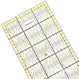 Polyvalent & indispensable pour DIY : Combine coupe rotative, positionnement d'épissures, mesure de longueur et étalonnage angulaire. S'adapte à couture, quilting, patchwork, maroquinerie, création de papier ou accessoires – un outil 2-en-1 (règle précise + modèle rectangulaire) économisant coûts