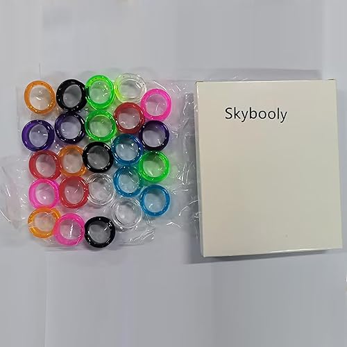 24 Pcs Silicone Scissors Finger Rings Soft Dog Grooming Scissors Accessories Pet Grooming Shear Finger Ring Thumb Inserts Grips for Dog Hair Cutting, 8 Colors