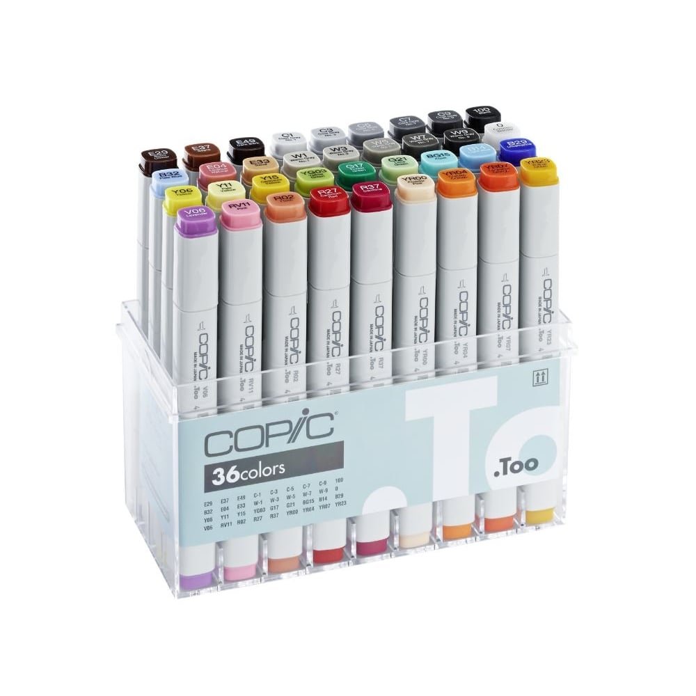 COPIC CLASSIC MARKER - 36 PEN - BASIC COLOURS SET