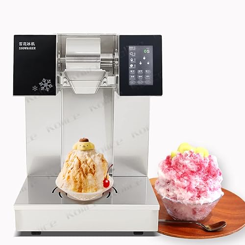 Miniatura 3 de Kolice Máquina automática comercial de trituración de hielo, afeitadora de cono de nieve, máquina de hielo de copo de nieve, refrigeración por aire