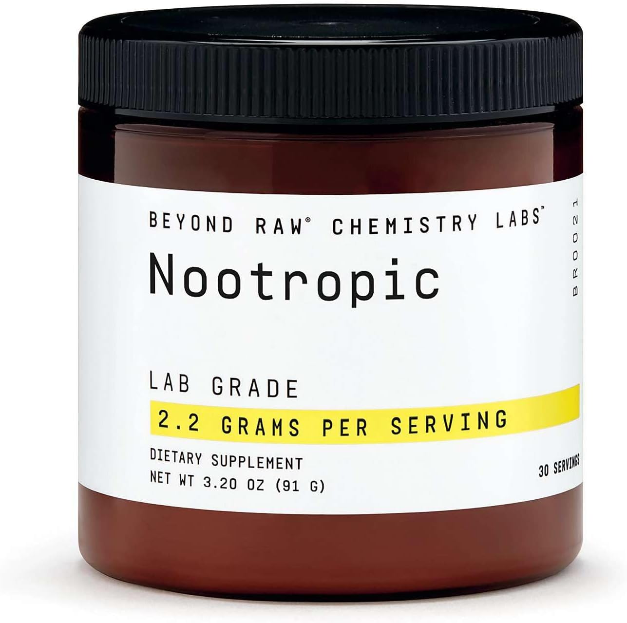 BEYOND RAW GNC Chemistry Labs Nootropic Powder, Memory Support, 30 Servings
