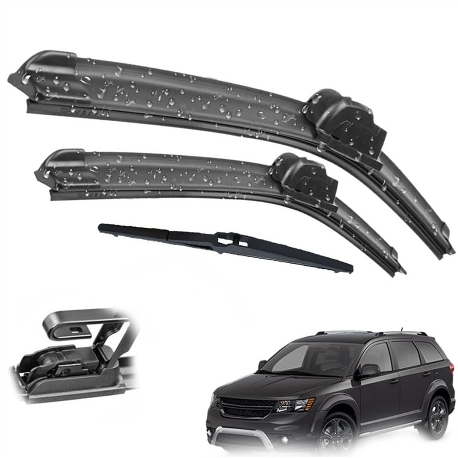 Essuie-glace avant arrière pour Dodge Journey contre la pluie