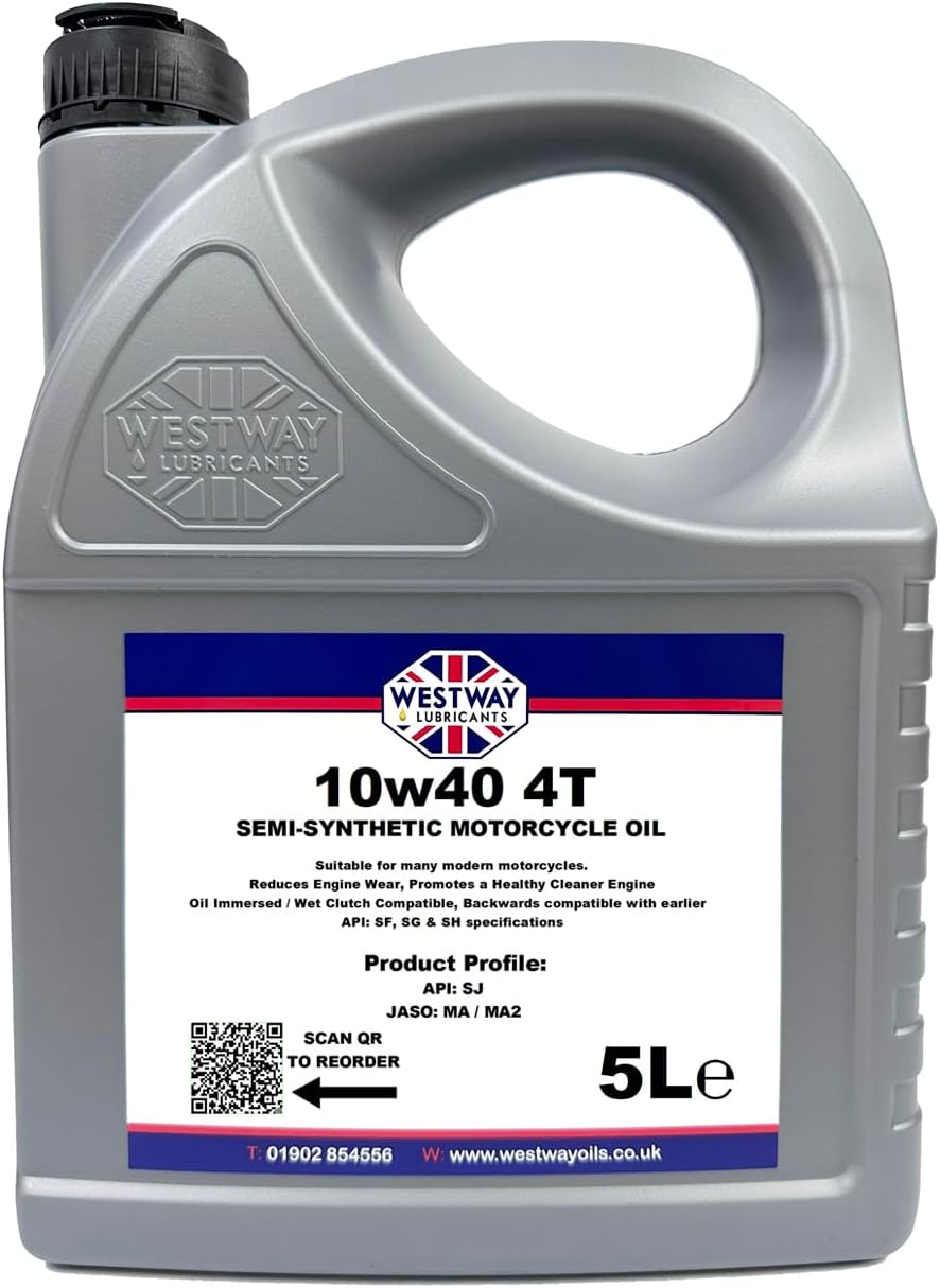 10w40 Motorcycle Oil Semi-Synthetic 5L 5 Litres
