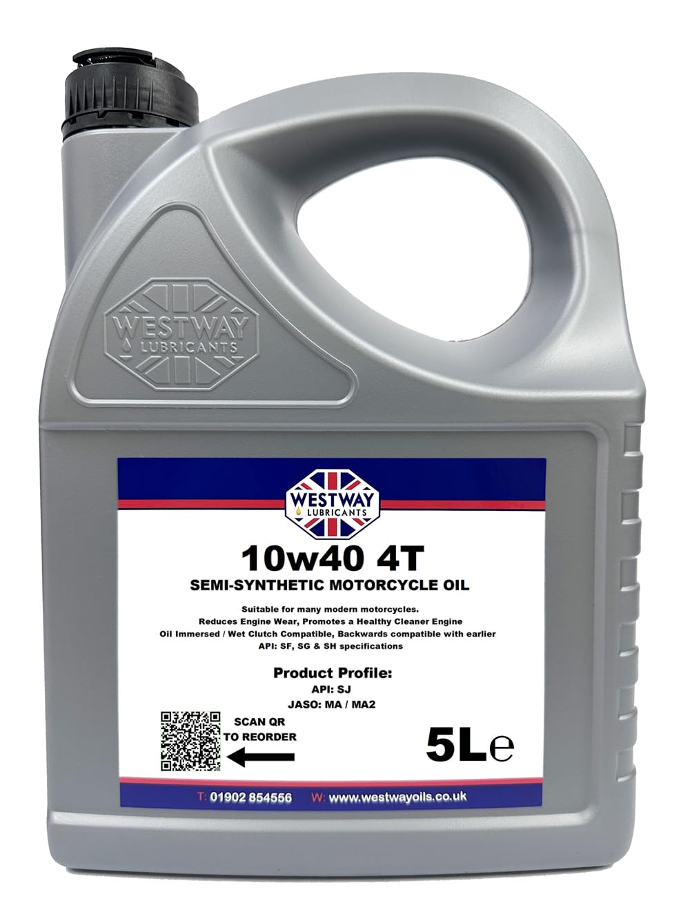 10w40 Motorcycle Oil Semi-Synthetic 5L 5 Litres