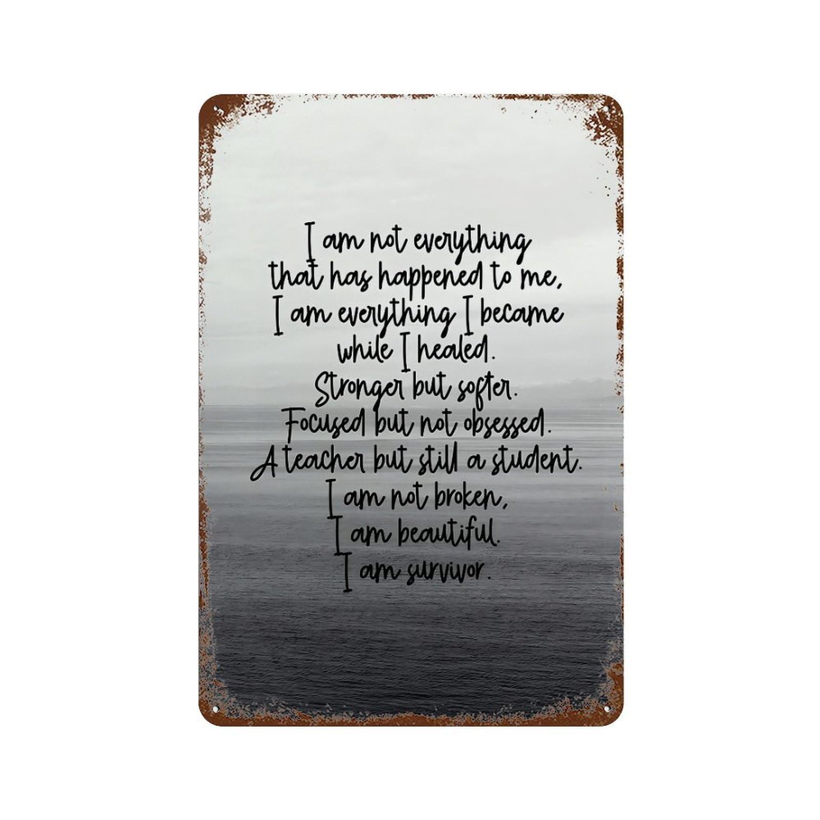 xiaoxiaoshen Affirmation Poem Print (1) Wall Decor Art Metal Tin Poster Modern Home Decor Art Home Bar Shop Decorations Vintage Sign 30x20cm