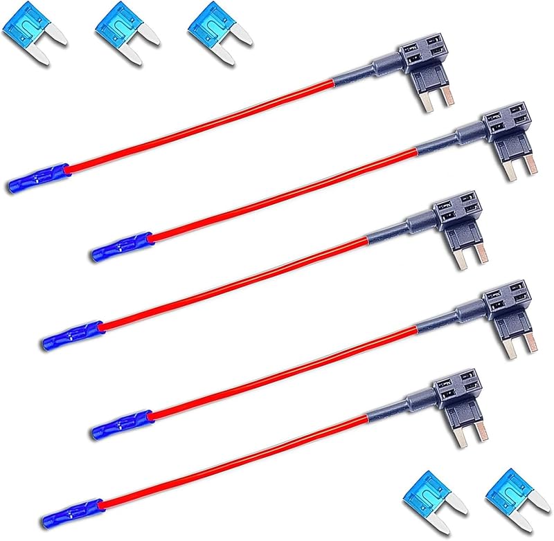Adaptador porta-fusível Add-a-Circuit Mini de Perfil Baixo Titwaye 12 V – Kit com 5 unidades
