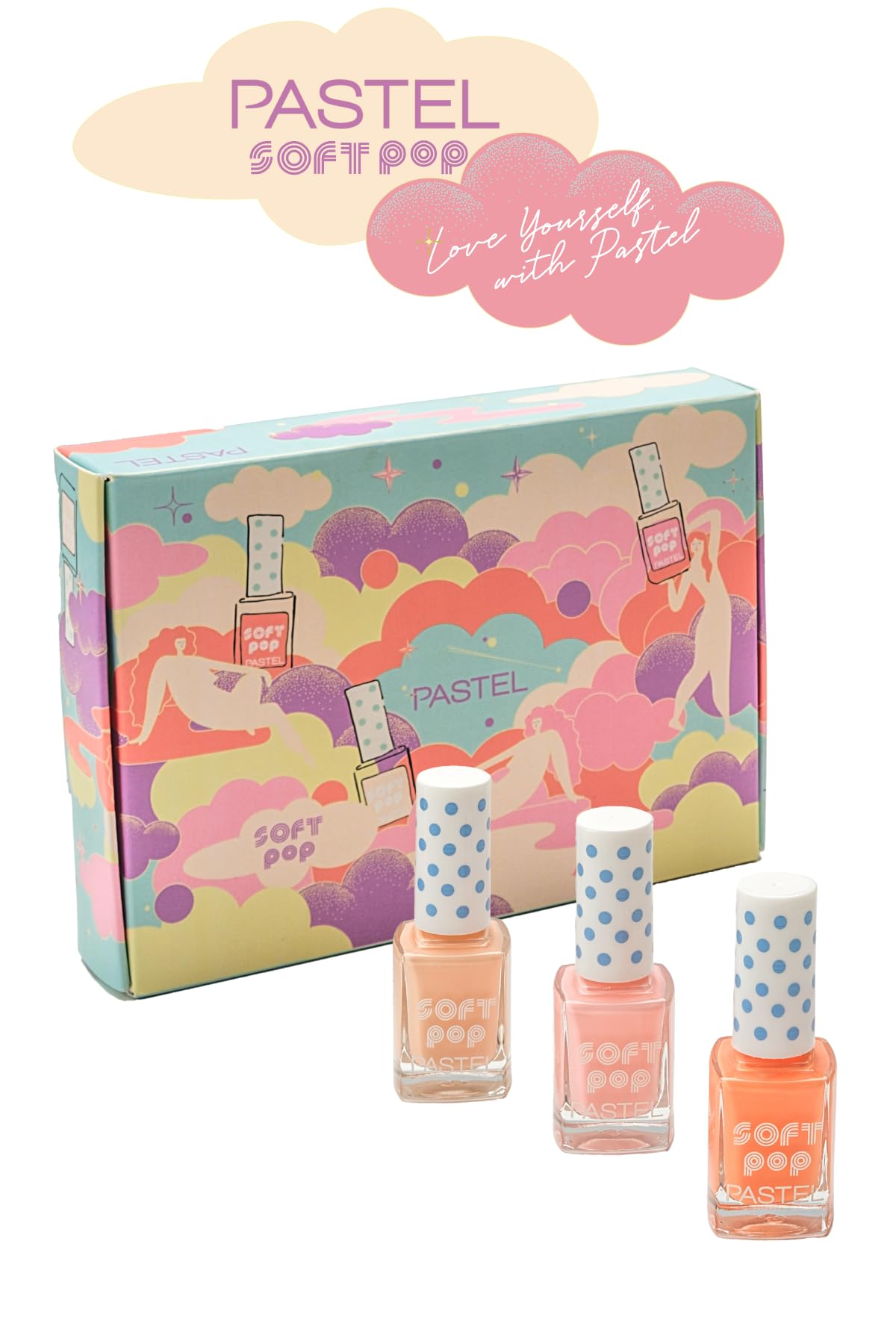 Pastel Soft Pop 3'lü Oje Seti