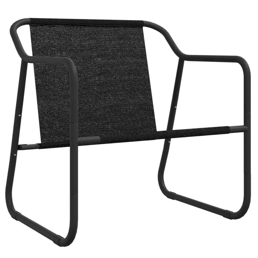 3-częściowy zestaw wypoczynkowy ogrodowy, stal antracytowa, tekstylen, nowoczesny, 60 x 40 cm, meble outdoorowe, na balkon, taras, wygodny zestaw do siedzenia