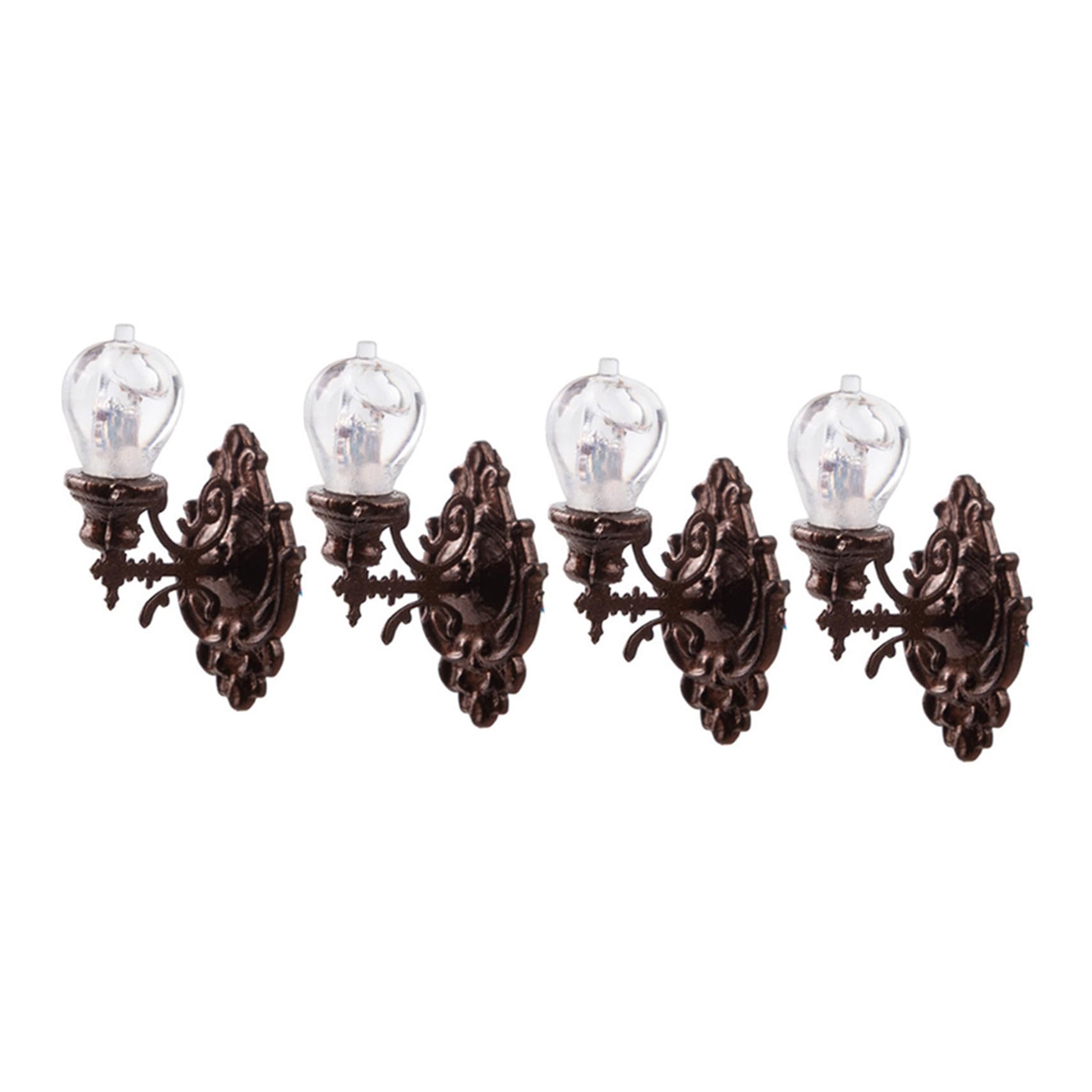 Toyvian 4pcs Dollhouse Wall Light - Mini Lanterns 1:12 Dollhouse Miniature Chandelier Light Doll House Ceiling Lamp Railway Train Lamp for Doll House Furniture