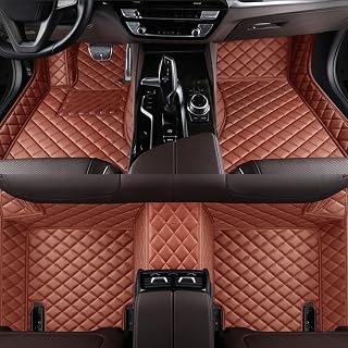 JZWSD Alfombrillas de coche para Toyota Fortuner 2016, 2017, 2018, 2019, 2020, 2021, 2022, 2023, 2024, doble capa, cobertura completa, accesorios interiores, una sola capa, color marrón