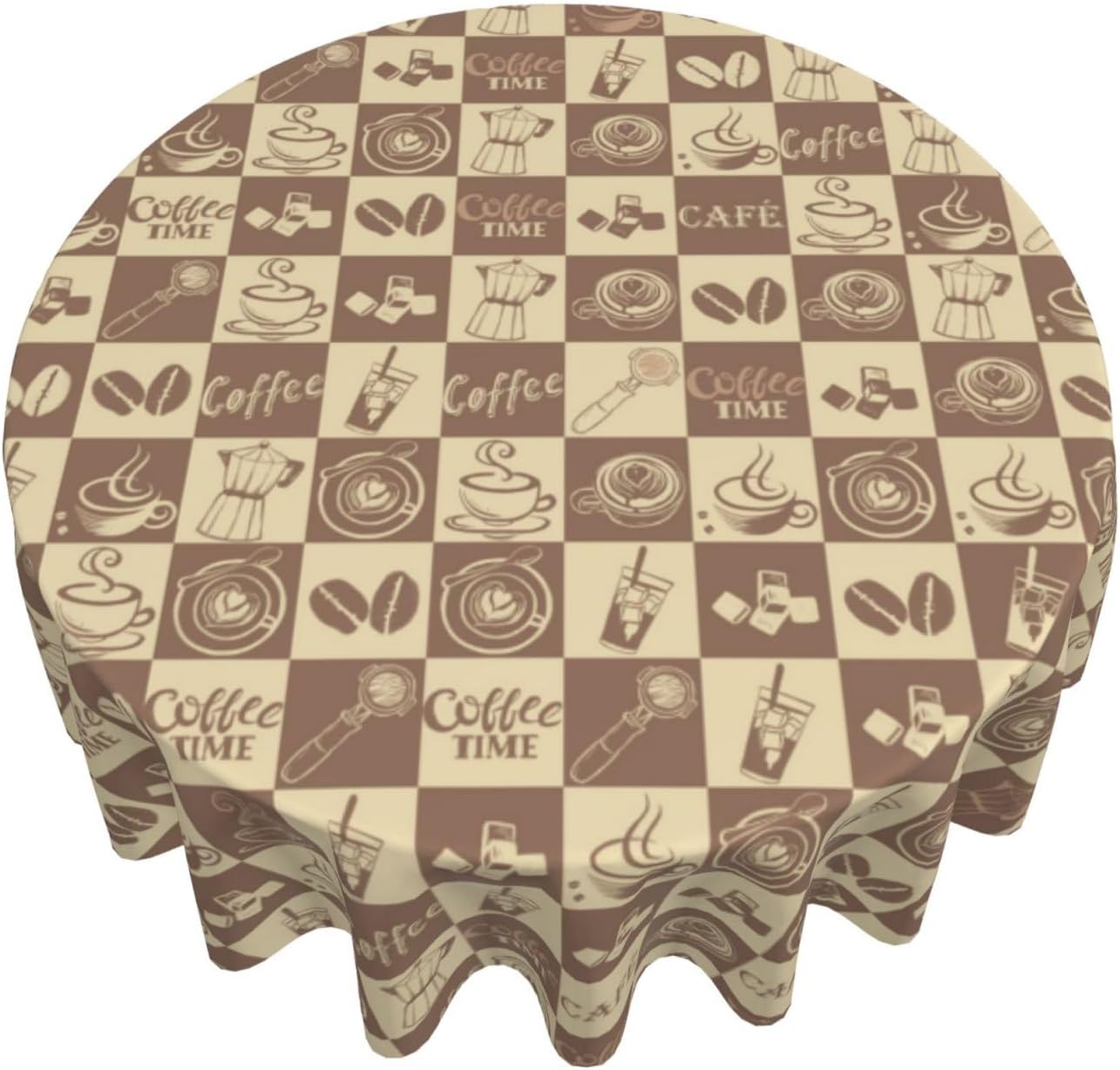 Tablecloth Round 60 * 60inch Washable Table Cover Wildflowers Floral for Kitchen Dinning Round Tables, Coffee