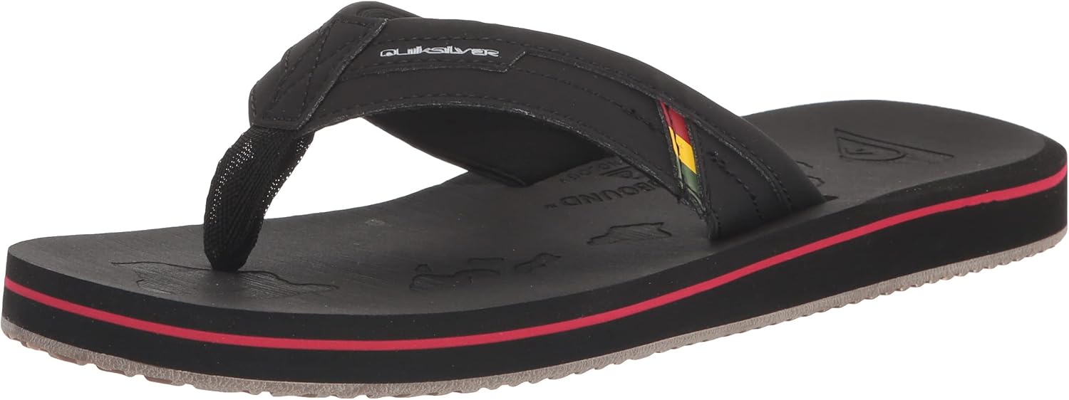 Quiksilver Men's Island Oasis Squish Flip-Flop, Black 1, 8